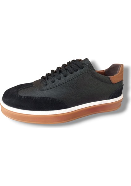 GE0192-2 Gudi Baskı Floter Deri Üst Kalite Kauçuk Taban Erkek Sneaker Ayakkabı