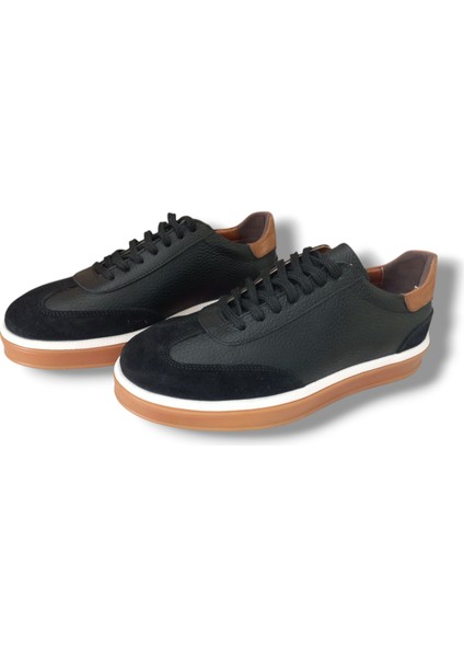 GE0192-2 Gudi Baskı Floter Deri Üst Kalite Kauçuk Taban Erkek Sneaker Ayakkabı
