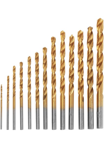 13 Adet 1.5-6.5mm Yüksek Çelik Kaplamalı Matkap Ucu Seti Yuvarlak Saplı Alet (Yurt Dışından)