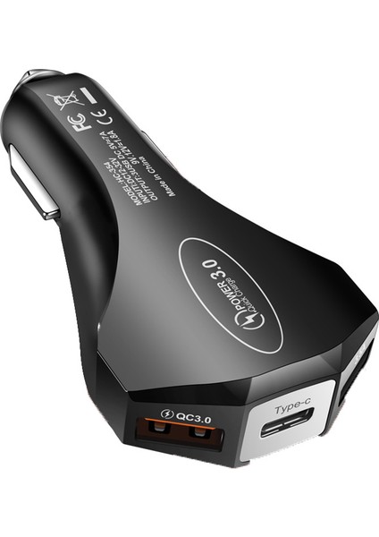 Qc3.0 3.5A 2usb Tip-C Araç Şarj Cihazı Sabit Sıcaklık Hızlı Şarj Ios Android Telefon Için Uyumlu (Yurt Dışından) modelleri