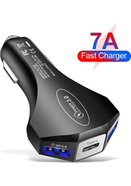 Qc3.0 3.5A 2usb Tip-C Araç Şarj Cihazı Sabit Sıcaklık Hızlı Şarj Ios Android Telefon Için Uyumlu (Yurt Dışından) fırsatları