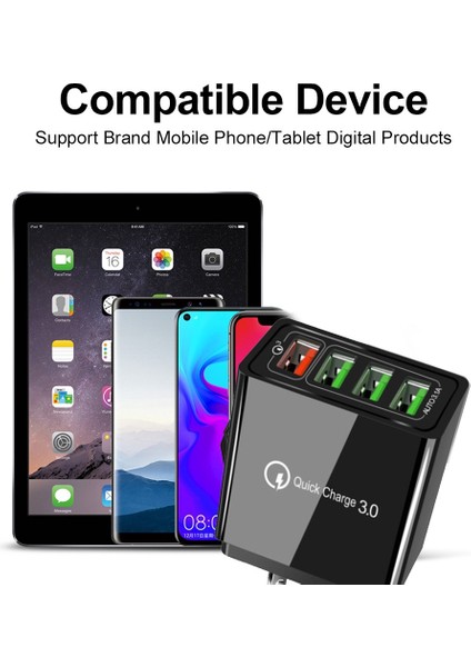 36W Qc3.0+3usb Hızlı Şarj Cihazı Hızlı Şarj Adaptörü USB Tipi C Şarj Kafası Cep Telefonu Izle Pad Akıllı Cihaz (Yurt Dışından) indirimleri