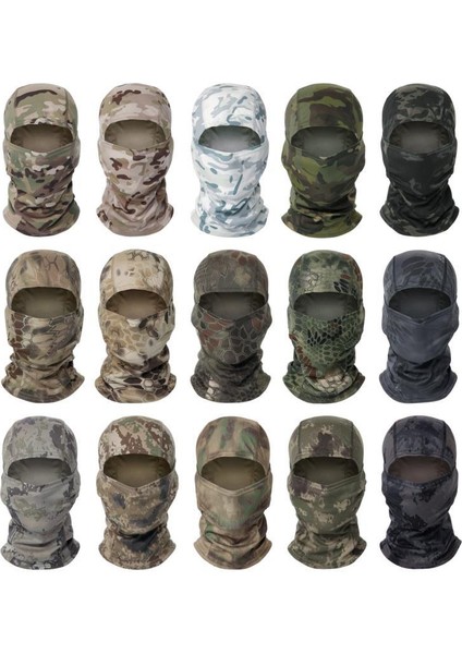 Kamuflaj Balaclava Tam Yüz Eşarp Askeri Hood Erkekler Kamp Bisiklet Spor Kap Kask Astar Taktik Ekipman Kafa Bandı (Yurt Dışından)