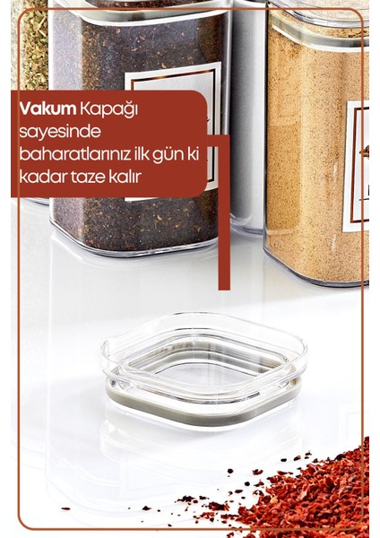 12'li Mika Baharatlık Seti, Vakum Kapakli, Etiketli, 250 ml, Parça Sayısı 12 fiyatları