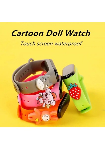 Dijital Dokunmatik LED Ekran Su Geçirmez Figürlü Çocuk Kol Saati Bileklik 2023 modelleri