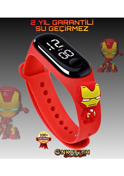 Dijital Dokunmatik LED Ekran Su Geçirmez Figürlü Çocuk Kol Saati Bileklik 2023