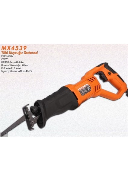 MX4539 710 W Tilki Kuyruğu Kemik Kesme Testeresi