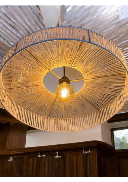 Hasır Avize Bohem Avize Jüt Avize Oda Mutfak Salon Avize Kafe Restoran Avize