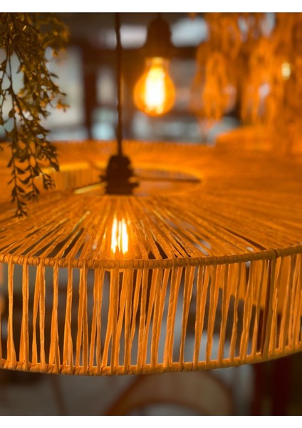 Hasır Avize Bohem Avize Jüt Avize Oda Mutfak Salon Avize Kafe Restoran Avize