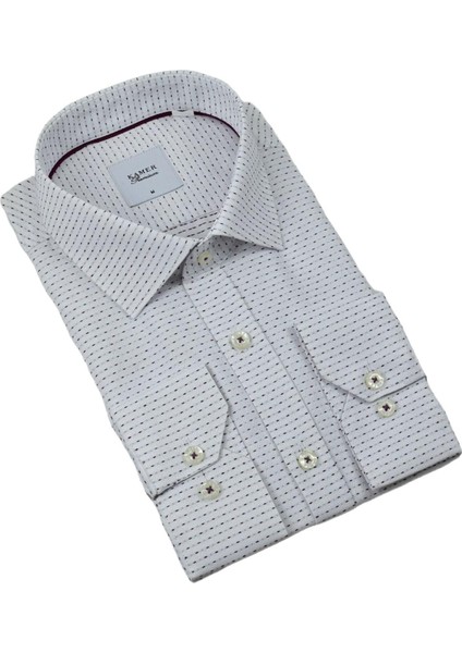 Erkek Klasik Puantiyeli Uzun Kol Gömlek 3706 BGL-ST04395 fiyatları