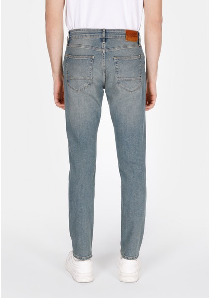 Slim Fit Düşük Bel Dar Paça Erkek Indigo Jean Pantolon fiyatları