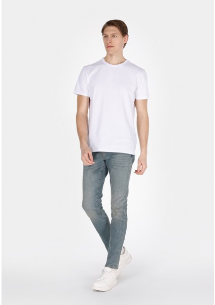 Slim Fit Düşük Bel Dar Paça Erkek Indigo Jean Pantolon modelleri