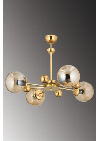 Nairobi 4'lü Gold Kasa Sarı Glop Camlı Avize fiyatları