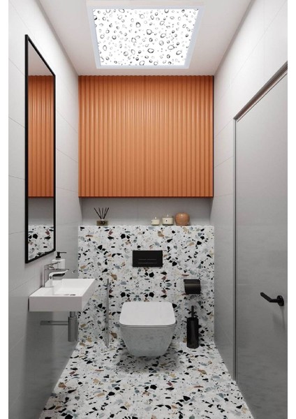 LED Avize Damla Tavana Model 60W Beyaz Kasa,beyaz Işık, Damla Model Avize, 60 x 60 Kare Modern Avize