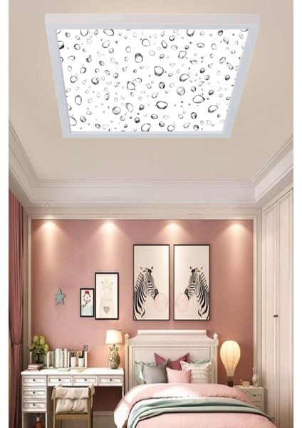 LED Avize Damla Tavana Model 60W Beyaz Kasa,beyaz Işık, Damla Model Avize, 60 x 60 Kare Modern Avize fiyatları