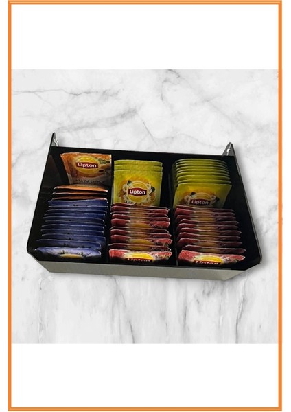 Plastik 6 Bölmeli Çay Kutusu - Poşet Çay Kutusu, Bitki Çay Kutusu