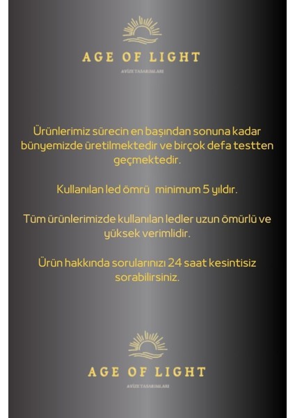 Papatya Model 3 Renk Yanabilen Gold Kasa Avize Ledli Ultra Aydınlatmalı LED Avize
