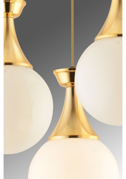 Minel 3 Lü Eskitmeye Gold Glop Camlı Aydınlatma modelleri