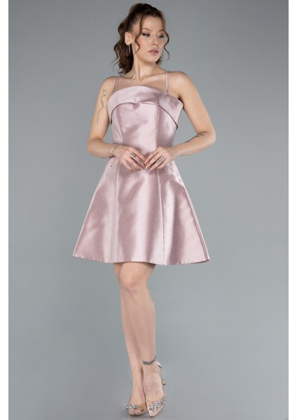 Askılı Mini Gece Elbisesi ABK2276