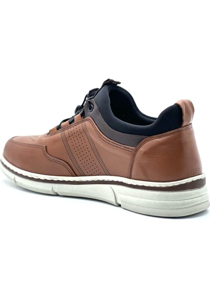 Erkek Hakiki Deri Kahverengi Streç Ayakkabı modelleri