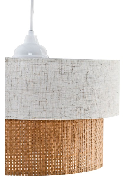 Keten Hasır Natural Rattan Sarkıt Avize