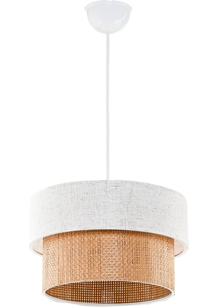Keten Hasır Natural Rattan Sarkıt Avize