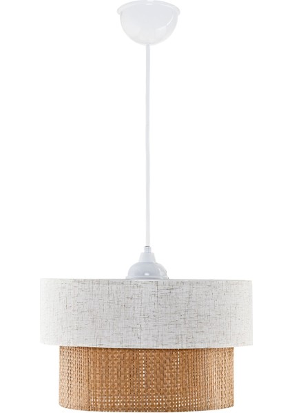Keten Hasır Natural Rattan Sarkıt Avize