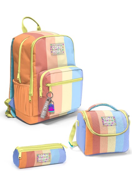 Renkli Çizgili 3’lü Okul Çanta Seti SET0123680