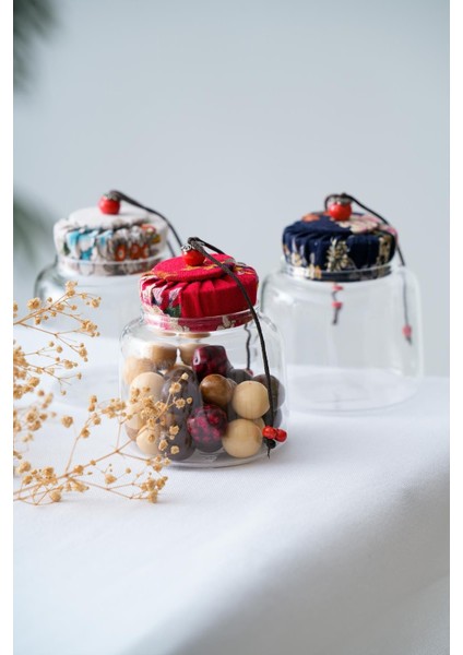 3'lü Cam Kapaklı Kavanoz Seti, 300 ml, Renkli ve Şeffaf, Şık ve Kullanışlı