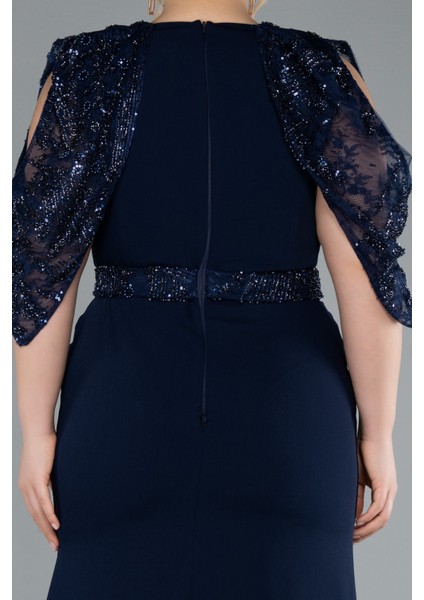 Taşlı Kol Detay Uzun Büyük Beden Abiye ABU4668 fırsatları