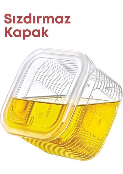 7 Parça Şeffaf Hava ve Sızdırmaz Saklama Kabı Seti, Mikrodalga ve Derin Dondurucu Uyumlu fiyatları