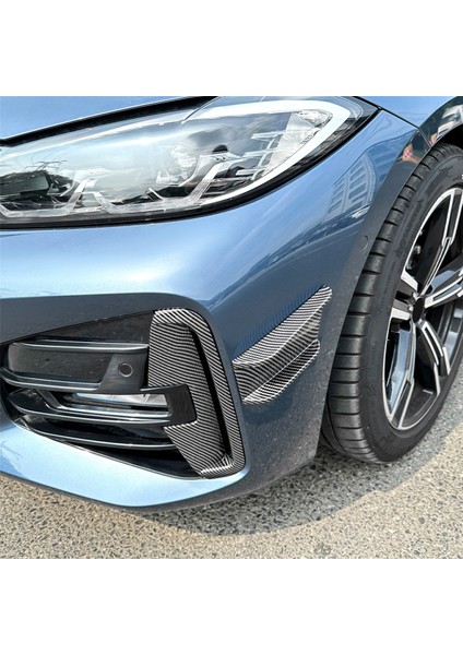 Araba Ön Tampon Yan Ayırıcı Spoiler Kanatçıklar Hava Bıçağı Trim Bmw 4 Serisi G22 G23 M Sport 2020+ Karbon Fiber (Yurt Dışından)