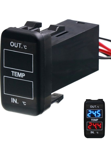 Toyota Corolla Reiz Prado Prius Için Arabanın Içinde ve Dışında Çift Sıcaklık Göstergesi Çift Sıcaklık Sensörü (Yurt Dışından) fiyatları