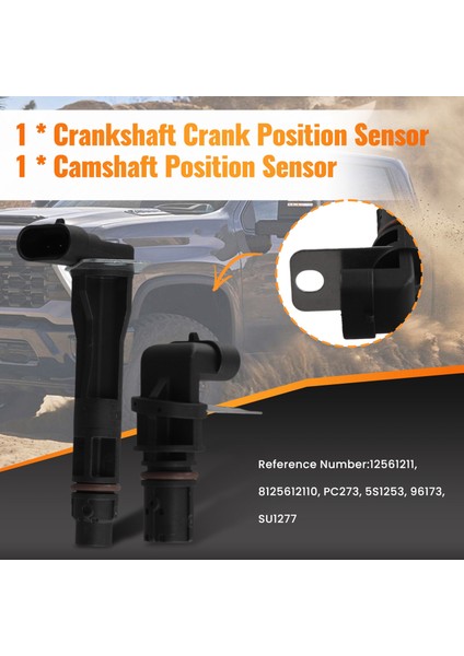 Chevy Silverado 1500/GMC 5.3l 6.0l Için Araba Eksantrik Mili ve Krank Mili Konum Sensörü 12555566 12560228 (Yurt Dışından) indirimleri