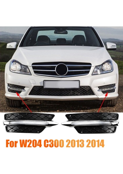 Araba LED Sis Lambası Drl Gündüz Farı Mercedes Benz Için W204 C-Class C300 C280 Spor 2013-2014 Sağ (Yurt Dışından) indirimleri