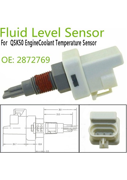 Soğutucu Sıvı Seviye Sensörü 2872769 2872768 4928568 Cummins QSK50 Motor Soğutucu Sıcaklık Sensörü (Yurt Dışından) fırsatları