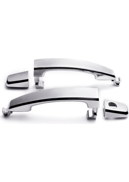 2x Ön Sol Anahtar Deliği ile Ön Sağ/arka Krom Abs Kapı Dış Kolu Kapakları Chevrolet Captiva Sport/aveo/saturn (Yurt Dışından)