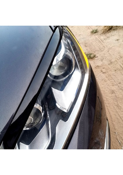 Passat B7 2010-2015 Için Araba Far Göz Kapakları Kaşları Abs Far Lambası Etiket Kapak Trim Aksesuarları-Karbon Fiber (Yurt Dışından)