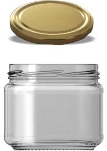 Şeffaf cam kavanoz seti, 300 ml, altın kapak, 10'lu paket, şık ve kullanışlı ürün. fiyatları
