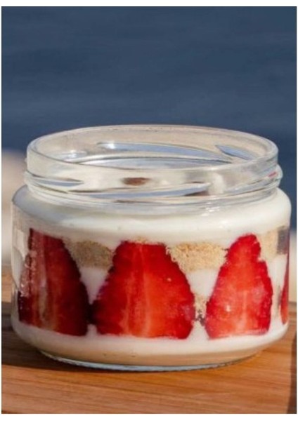 Şeffaf cam kavanoz seti, 300 ml, altın kapak, 10'lu paket, şık ve kullanışlı ürün. fırsatları