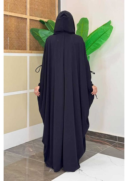 Kapüşonlu Abaya ve Elbise Ikili Takım 70013 Siyah fiyatları