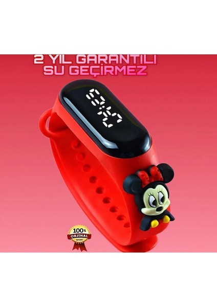 Dijital Dokunmatik Su Geçirmez LED Ekran Figürlü Çocuk Saati