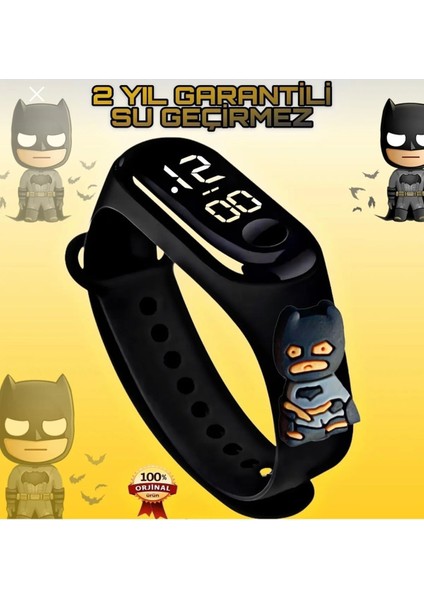 Dijital Dokunmatik Su Geçirmez LED Ekran Figürlü Çocuk Saati