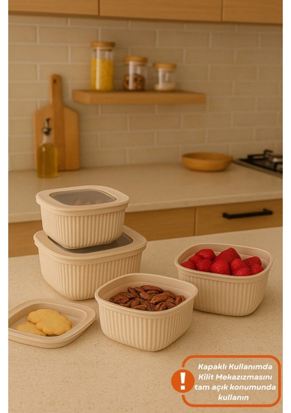 3'lü Renkli Kapaklı Saklama Kabı – Mikrodalga ve Buzdolabı Uyumlu, Pratik ve Şık fiyatları