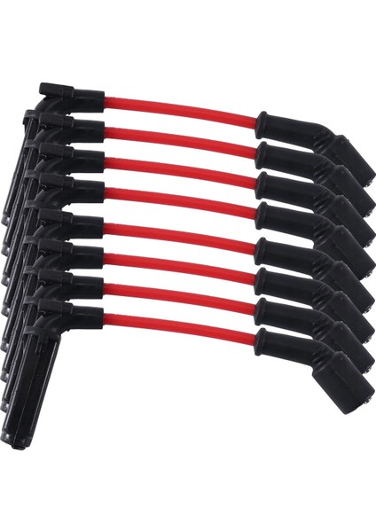 Araba Yüksek Voltajlı Ateşleme Teli 1 Takım 8 10.5mm Silikon Tel Gövde 9748RR 671-8161 Hummer Için (Yurt Dışından)