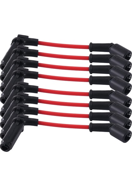Araba Yüksek Voltajlı Ateşleme Teli 1 Takım 8 10.5mm Silikon Tel Gövde 9748RR 671-8161 Hummer Için (Yurt Dışından)