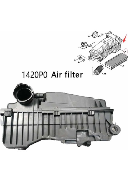 Hava Filtresi 1420P0 Hava Giriş Sistemi Peugeot 206 307 206CC 206 Hathback 206SW 307CC 307SW308 Partıer Kutusu Citroen C4 (Yurt Dışından)