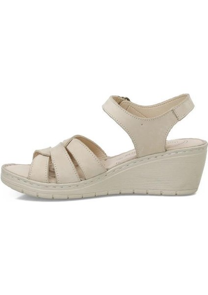 161886 Kadın Ortopedik 5 Nokta Deri Sandalet fırsatları