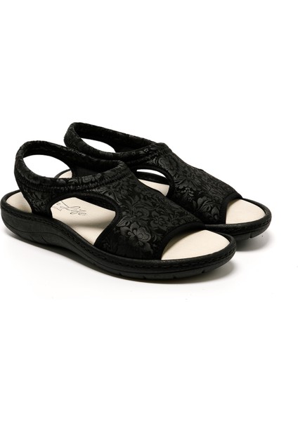 Kadın Sandalet 5364 Green Life Stretch Women's Footwear Black modelleri