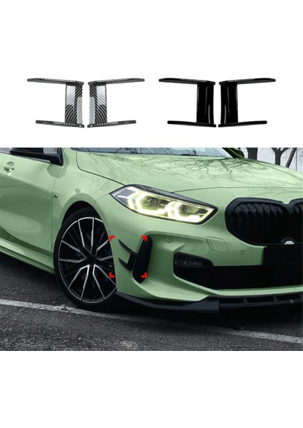 Araba Ön Tampon Hava Menfezi Ayırıcı Dudak Spoiler Rüzgar Bıçağı Bmw 1 Serisi F40 M Sport 118I 120I 2019+MP Karbon Fiber (Yurt Dışından)